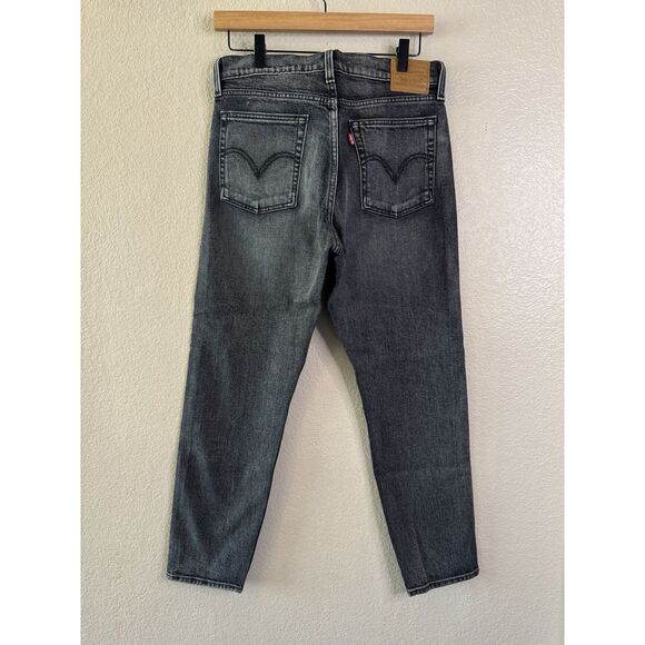 NWT Levi’s Premium Wedgie Icon Jeans Womens 29 High Rise Tapered Leg Black Denim - Picture 6 of 14